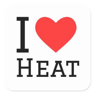 I love heat square sticker