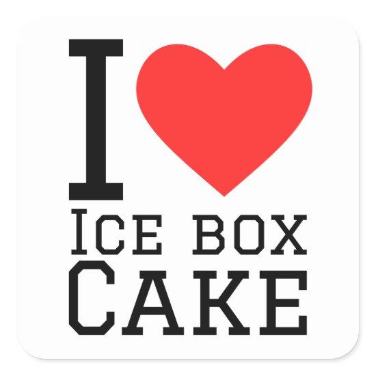 I love ice box cake  square sticker