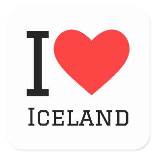 I love iceland square sticker
