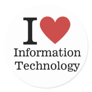 I ❤️ Love Information Tech Dept. STICKER