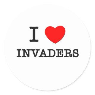 I Love Invaders Classic Round Sticker