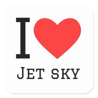 I love jet sky square sticker