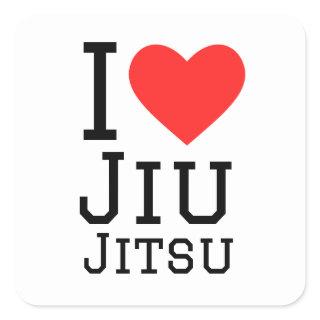 I love Jiu jitsu Square Sticker