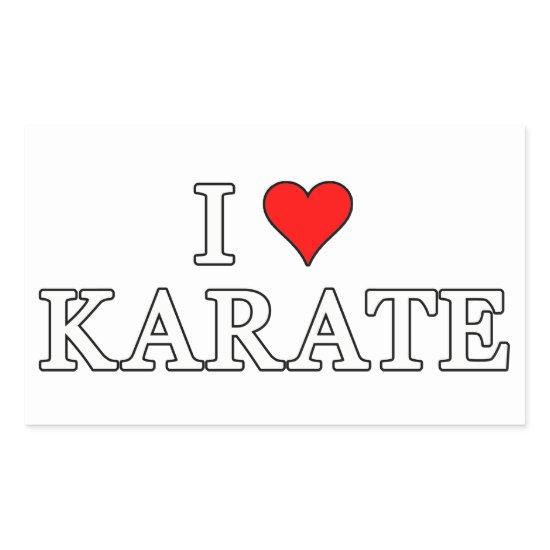 I Love Karate Sticker