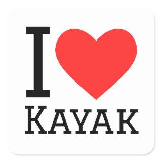 I love kayak square sticker