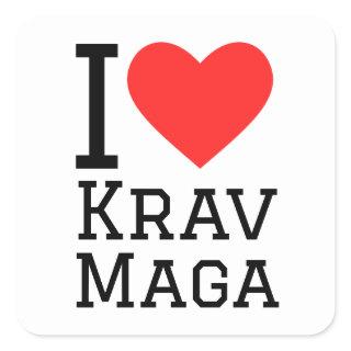 I love Krav maga Square Sticker