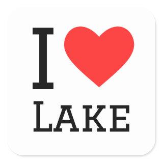 I love lake square sticker