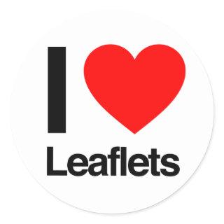 i love leaflets classic round sticker