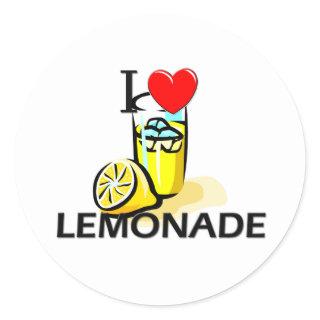 I Love Lemonade Classic Round Sticker