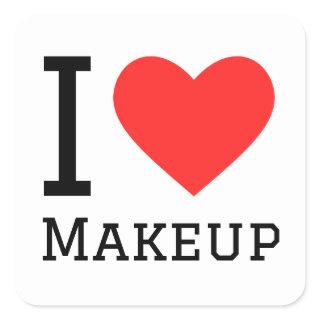 I love makeup square sticker