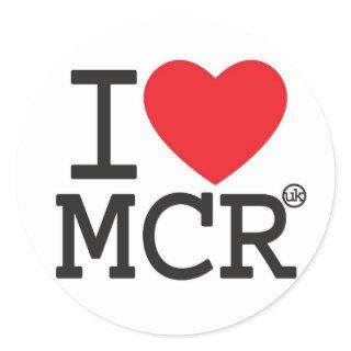 I Love Manchester Classic Round Sticker