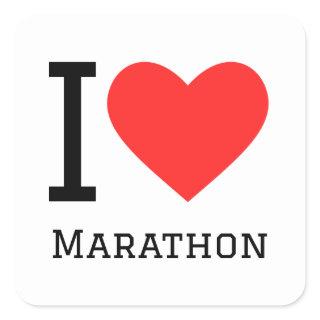 I love marathon square sticker