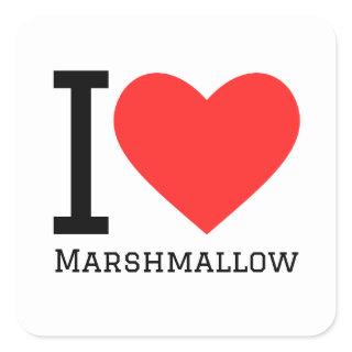 I love marshmallows  square sticker