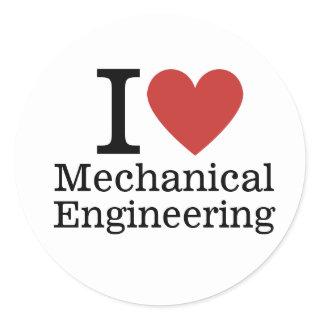 I ❤️ Love Mechanical Engineering - Student/Faculty Classic Round Sticker