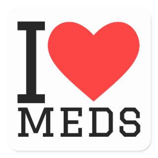 I love meds square sticker