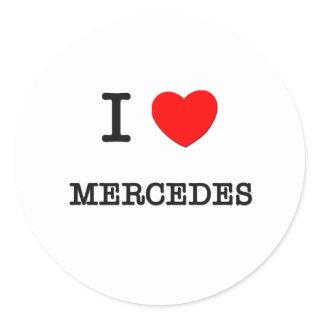 I Love Mercedes Classic Round Sticker