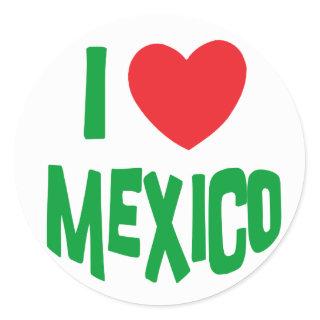 I Love Mexico Classic Round Sticker