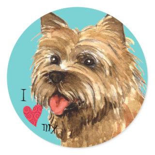 I Love my Cairn Terrier Classic Round Sticker