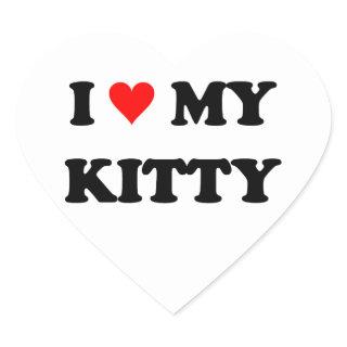 I Love My Kitty Heart Sticker