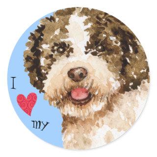 I Love my Lagotto Classic Round Sticker