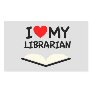 I love my librarian rectangular sticker