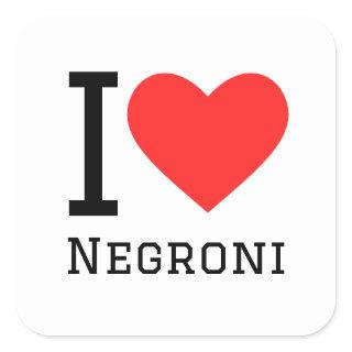 I love Negroni  Square Sticker