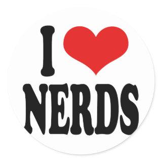 I Love Nerds Classic Round Sticker