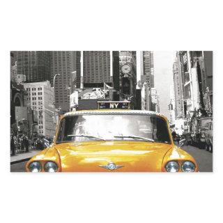 I Love NYC - New York Taxi Rectangular Sticker