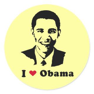 I Love Obama T-shirt Classic Round Sticker