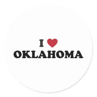 I Love Oklahoma Classic Round Sticker