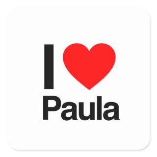 i love paula square sticker
