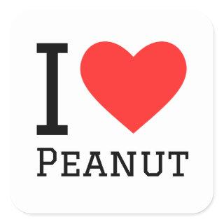 I love peanut square sticker