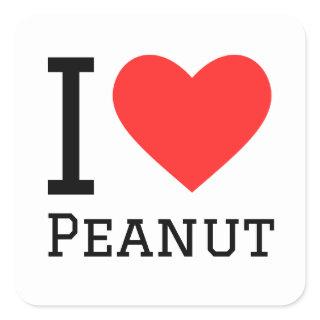 I love peanut square sticker