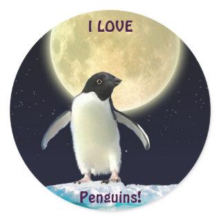 I LOVE PENGUINS Cute Penguin Stickers