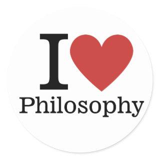 I ❤️ Love Philosophy for Students/Faculty Classic Round Sticker