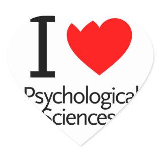 I Love Physiological Sciences Heart Sticker