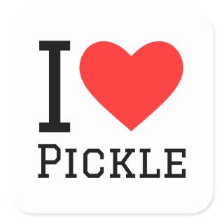 I love pickle square sticker