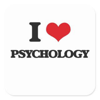 I Love Psychology Square Sticker