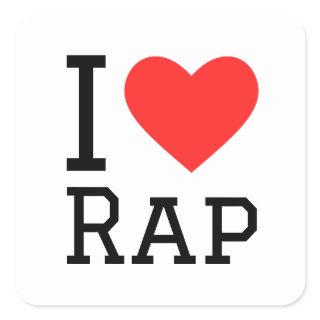 I love rap square sticker