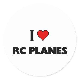 I love RC Planes Classic Round Sticker