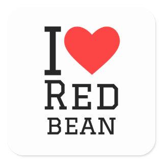 I love red bean square sticker