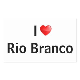 I love Rio Branco Rectangular Sticker