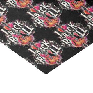 I Love Rock N Roll Electric Guitar Painting Tissue Paper