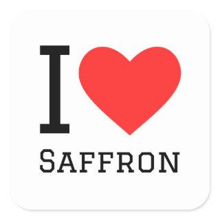 I love saffron square sticker