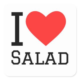 I love salad square sticker