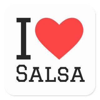 I love salsa square sticker