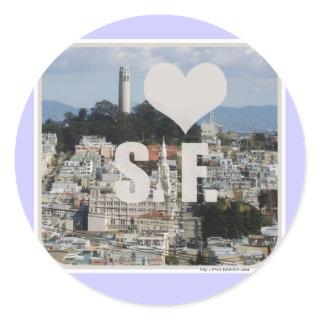 I Love San Francisco Classic Round Sticker