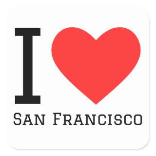 I love San Francisco  Square Sticker