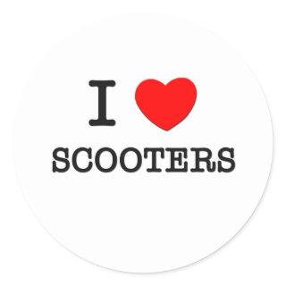 I Love Scooters Classic Round Sticker