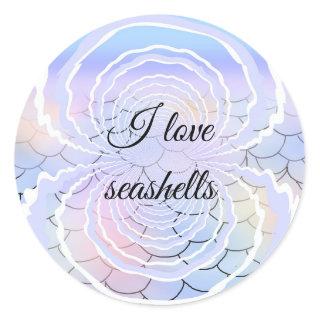 I Love Seashells Sticker